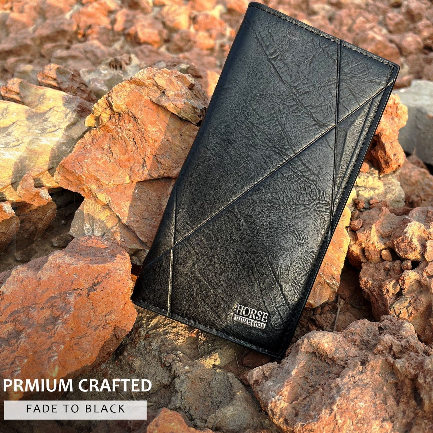 New Imported Long Leather Trifold Wallet For Cash & Cards